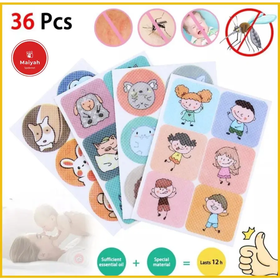 Stiker Sticker Pengusir Anti Nyamuk obat nyamuk bayi Mosquito Repellent Patch Baby Anak lucu