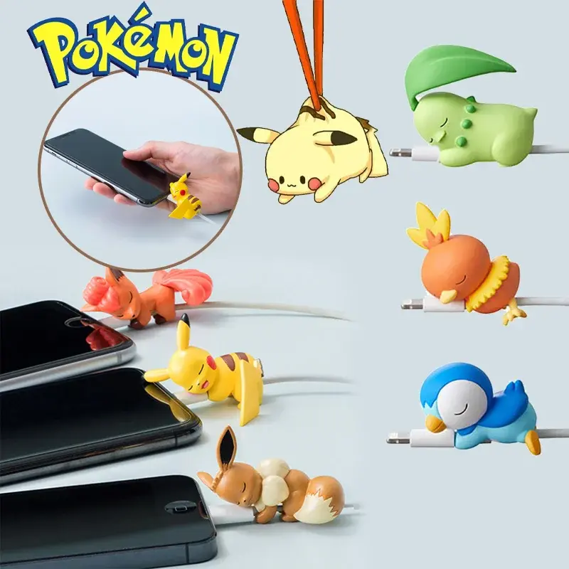 Pokemon Sleep Accessory Cable Bite Saver Protector Iphone Android Handphone Kabel