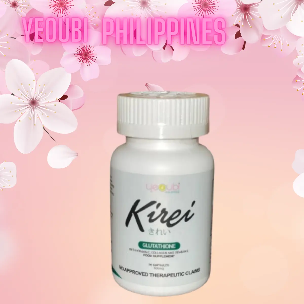 Authentic Kirei Glutathione (30 capsules) W/ vitamin C Fitness Edible  Supplement Dietary Healthcare Beauty hikari ultra