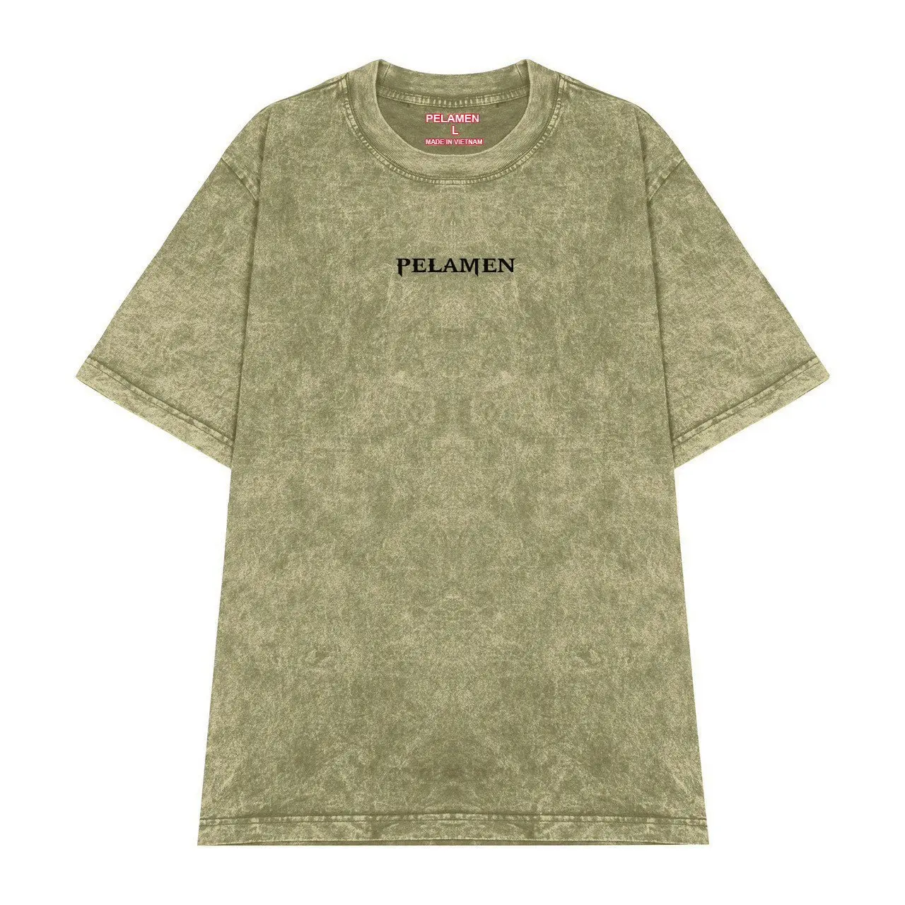 PLM19 Áo Thun Nam WASH PELAMEN vải cotton thoáng mát, định lượng vải dày dặn đứng form