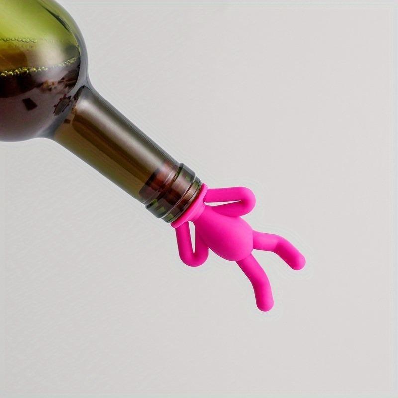 Creative Rabbit Design Wine Stopper, 1 Count Silicone Wine Bottle Cap, Bottle Stopper for Restaurant Red Wine and Champagne 3