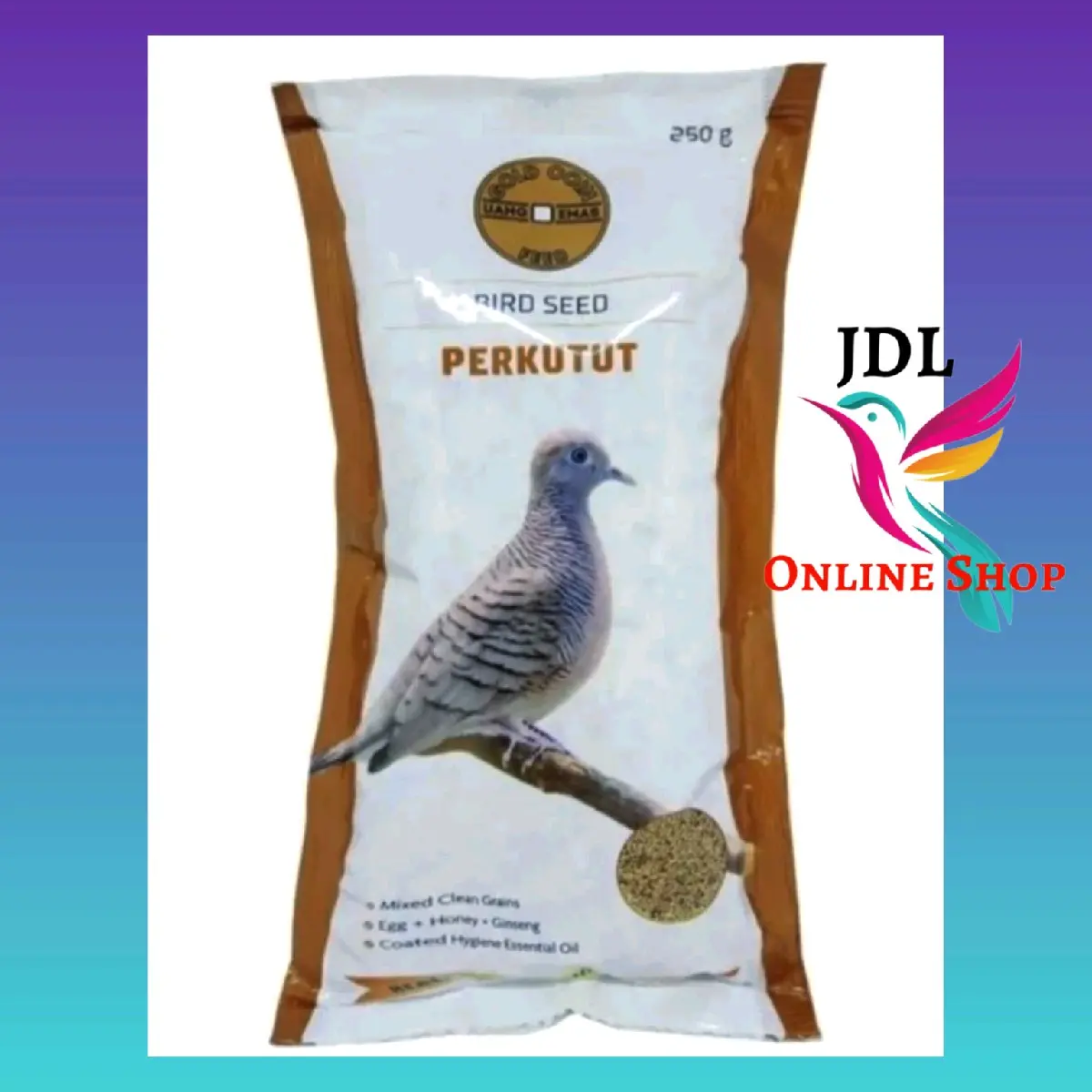 GOLD COIN PERKUTUT 250 GR PAKAN MILET BURUNG PERKUTUT