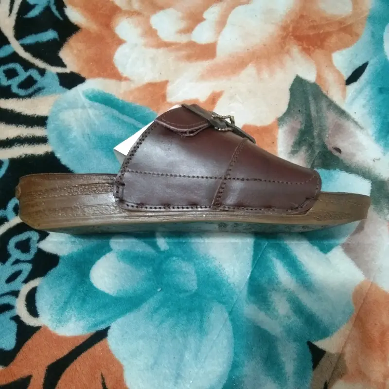 sandal model indian brand nugraha atau andian kulit asli 100% bayar COD Coklat Hitam Karet 5