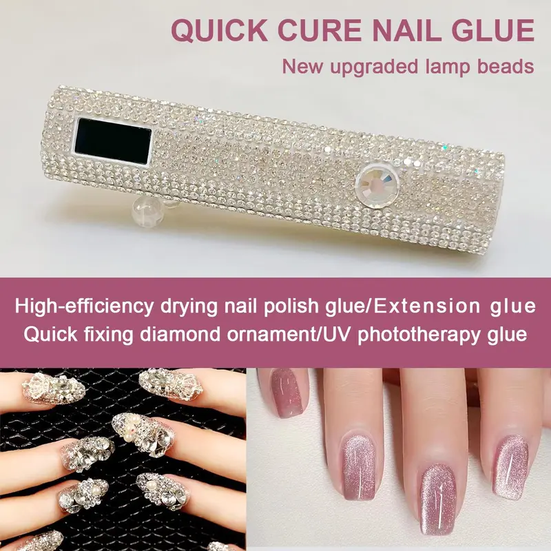 Portable UV LED Nail Lamp, Rechargeable Nail Art Light, Mini Nail Dryer Lamp, Professional Nail Art Tool for Women & Girls 7
