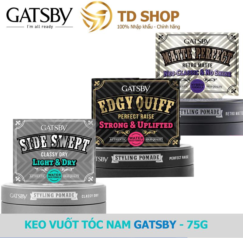Sáp vuốt tóc nam Gatsby Styling Wax Pomade Retro Matte I Perfect Raise I Classy Dry 75g - TD Shop