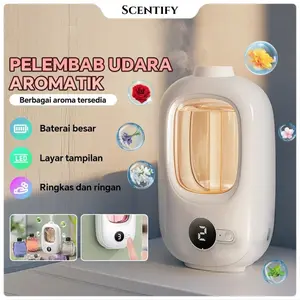 Scentify Humidifier Diffuser Aromaterapi Mini Aromaterapi Pewangi Ruangan LED Otomatis Dinding 5 Mode Spray Pengharum Otomatis .