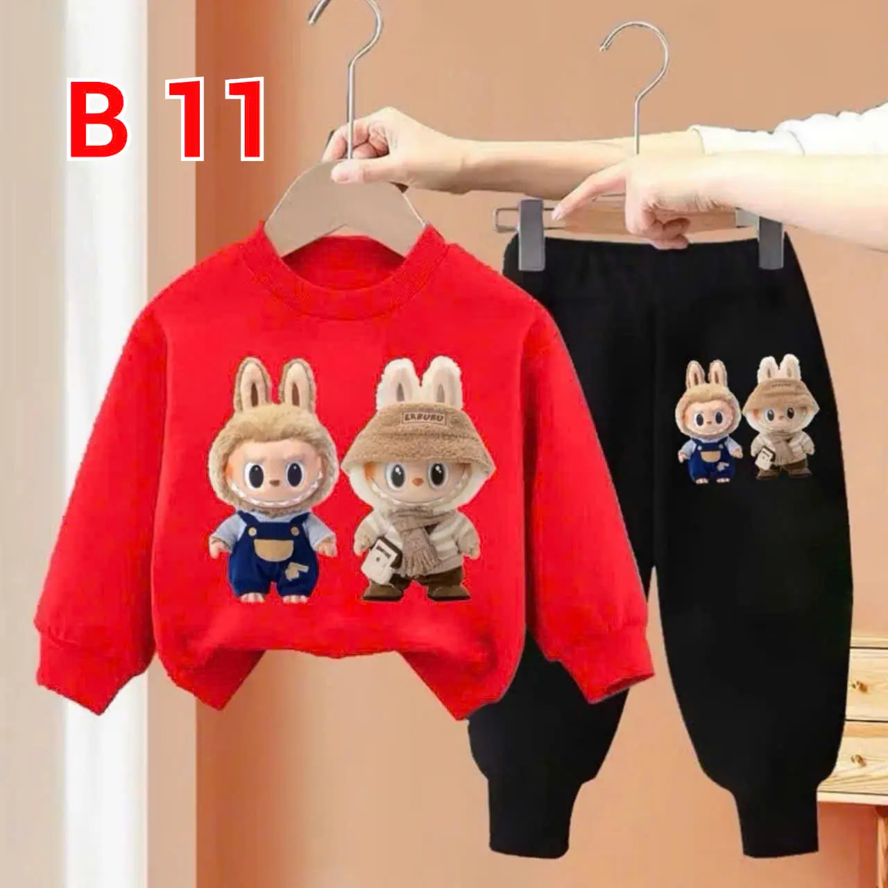 Sét bộ Thu đông Labubu Nỉ da cá đủ sz 9-45kg ( Mẹ chọn đúng sz)