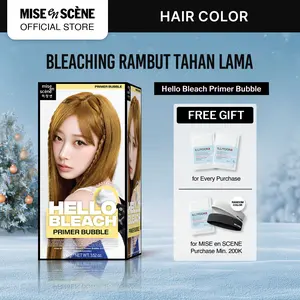 NEW mise en scene Hello Bleach Primer Bubble - Bleaching Rambut Primer Bubble Foam Warna Tahan Lama Alami Bebas Amonia - Primer Viral Korea