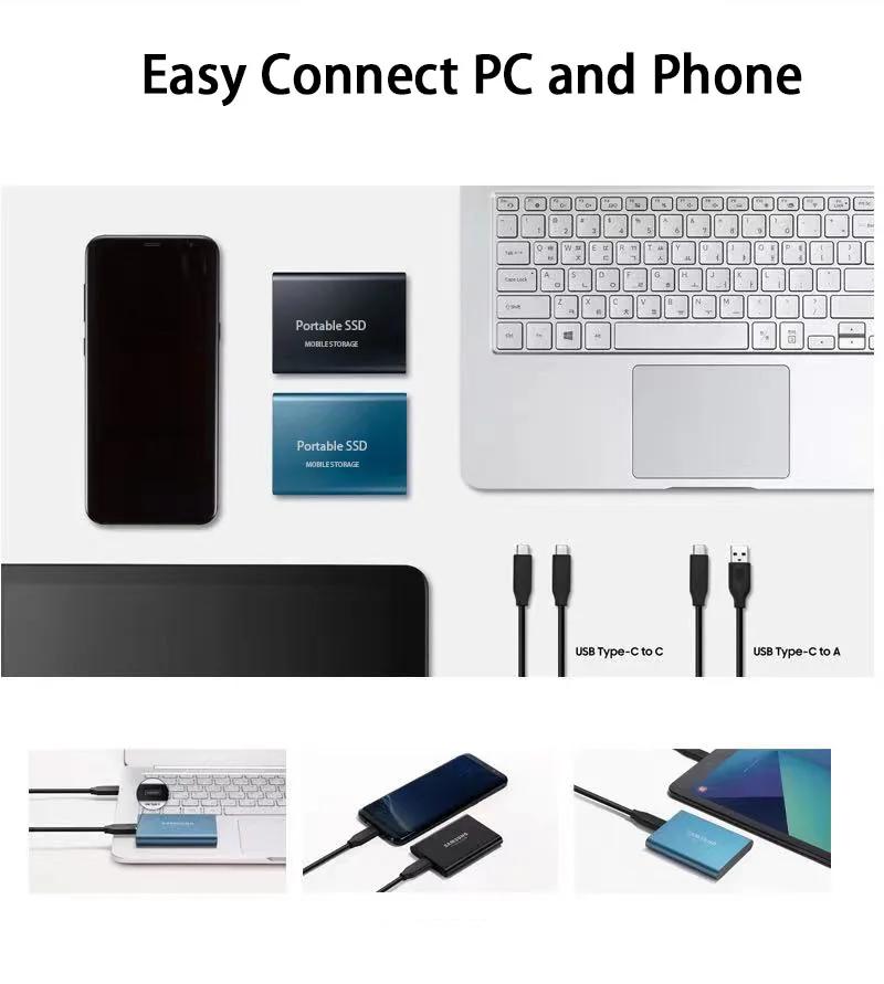 Product Introduction of 1.8"  disco duro externo USB 3.0 Type C   ssd external hard drive 500GB 1TB 2TB for laptops  Desktop 6