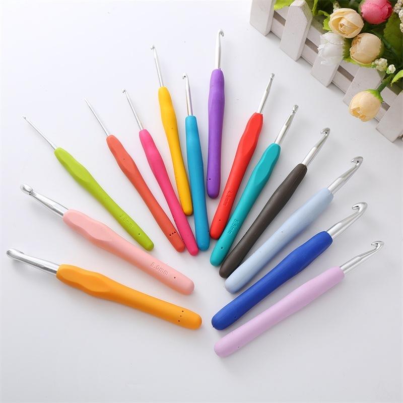 Kim Móc Len Cán Dẻo Nhiều Size Từ 2mm-10mm Dụng Cụ Móc Len Dành Cho Người Mới Bắt Đầu Cây móc len Diy phù hợp với Len Milk Cotton Và Len Nhung Đũa