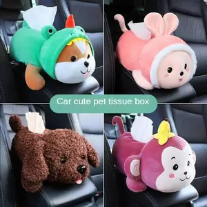 Kotak Tisu Boneka Tempat Tisu Mobil Mainan Boneka Kotak Sandaran Tangan Kartun Lucu Kualitas Import