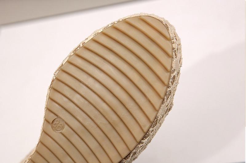 Product Introduction of 23S 2024 Women Slippers High-Heeled Fashion Wear-Resistant Non-Slip 10cm Wedge Sandals Comfortable Outerwear 35-42 25