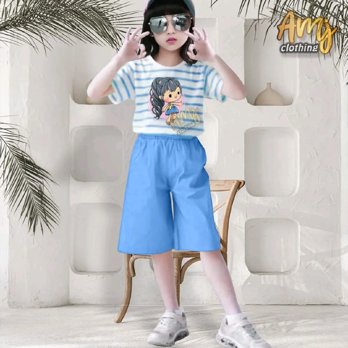 setelan kulot anak perempuan  setelan celana kulot  set anak perempuan Baju
