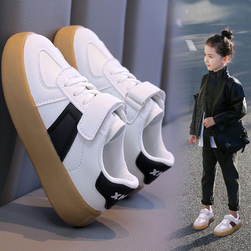 Children's Shoes Children's Sneaker 2024 New Girls' Sneakers Boys' Moral Training Shoes Middle and Big Children Students Soft Bottom Skateboard Shoes 2