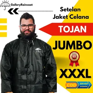Jas hujan JUMBO BIG SIZE XXXL Tojan bahan PARASUT 70D