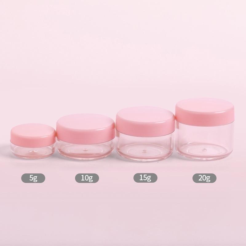 5g 10g 15g 20g HŨ NHỰA TRÒN NẮP HỒNG PASTEL ĐỰNG KEM - HỦ KIẾNG - HỘP LỌ NHỰA…