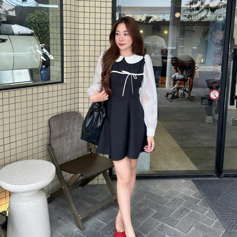 Anna Dress cổ cánh sen nữ dễ thương 1