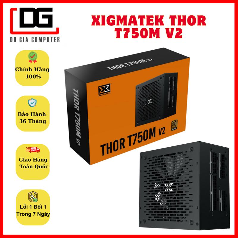 Nguồn máy tính Xigmatek Thor T750M V2 (750W, Modular, 80 Plus Bronze), Bảo Hành 36 Tháng