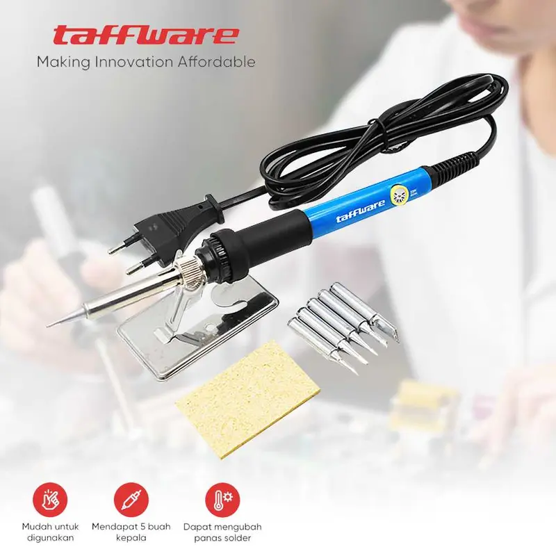 Alat Solder Adjustable Temperature Fast Heating 60W with 5 Tips - CS-31 0