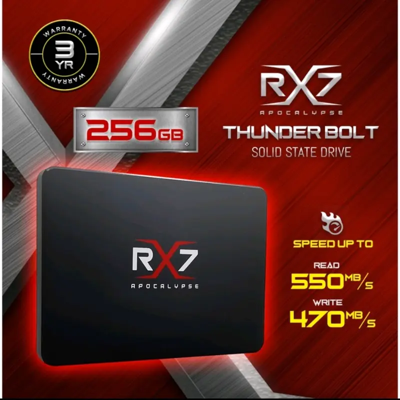 SSD 256 GB RX7 GARANSI RESMI 3 TAHUN 0
