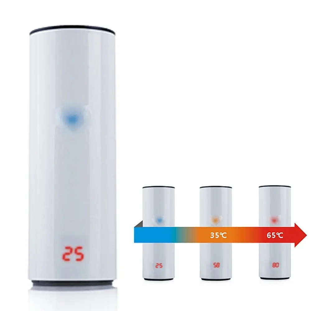 SPP LED Temperature Display Touch Sensing Cup Couple Cup Sweetest Gift 380ml Bottle Mug Tumbler Valentine Gift