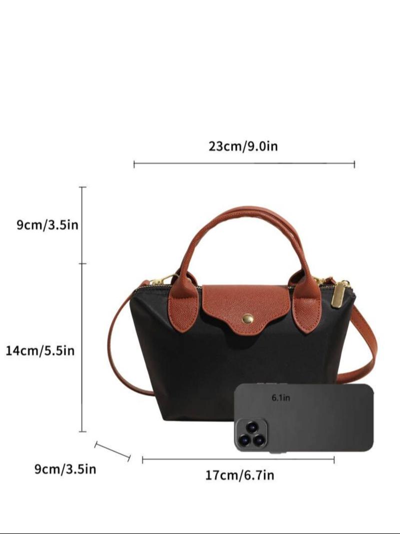 Product Introduction of Women's Solid Color Handbag, 2024 New Style Fashionable Lightweight Shopping Bag, Casual Versatile Large Capacity Bag for Daily Travel Work Commute 8