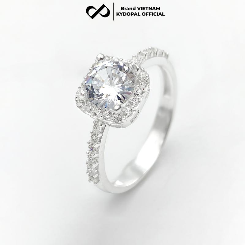 Nhẫn bạc nữ 925 KYDOPAL đính đá trang sức nữ cao cấp - 9N12