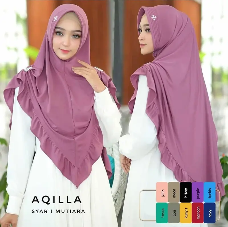 Aqila Syari Mutiara Khimar JilbabFashion JilbabMurah JilbabStyle 0