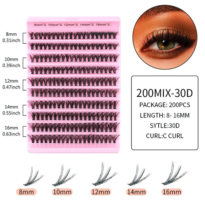 Nối Mi Giả, Tự Làm, Có Sẵn Trong 30D, 40D, 60D Và 80D, Cắt Ngành, Lông Mi Tự Ghép 1