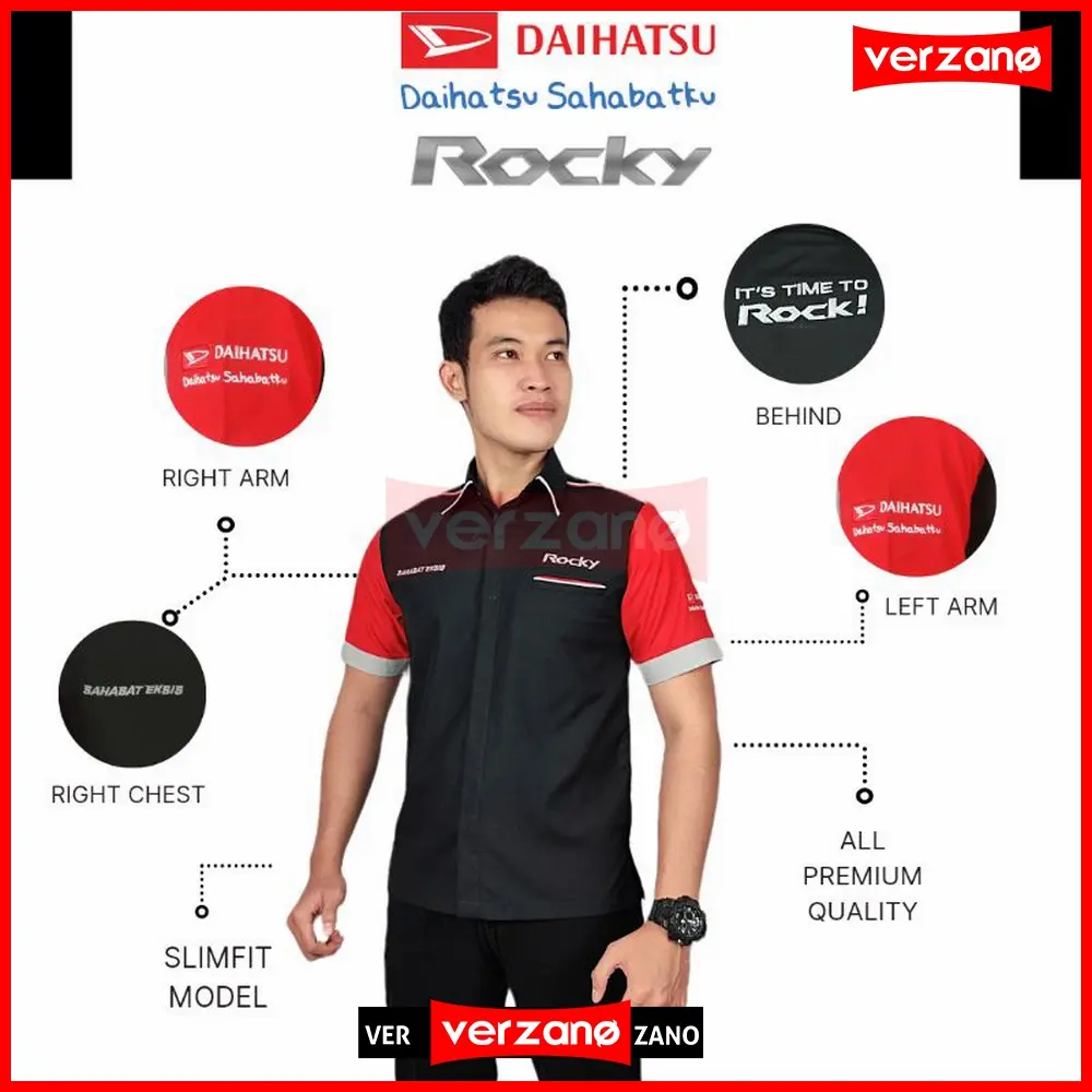 Baju Seragam Pria Kantor Kemeja Kantor Formal Casual Seragam Kerja Dealer Showroom SPG SPB Daihatsu Rocky Ayla Color
