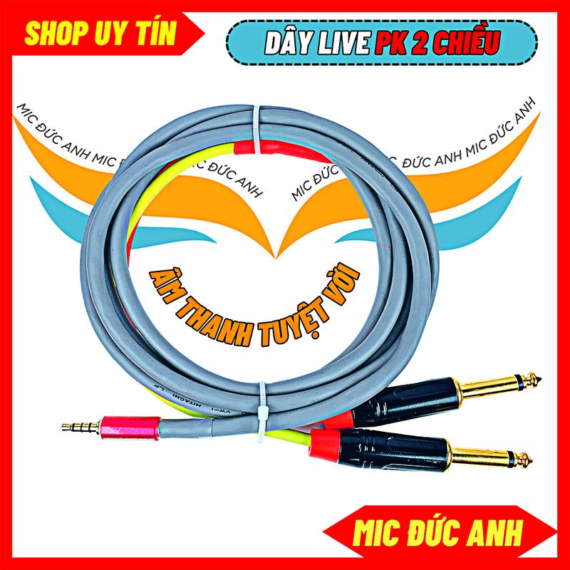 Dây Livestream 6Ly Ra 3.5 Kiêm PK Đàm Thoại 2 Chiều Cao Cấp Dùng Cho Dòng Mixer F4 F7 Và Sound Card Icon Phụ Kiện Âm Thanh