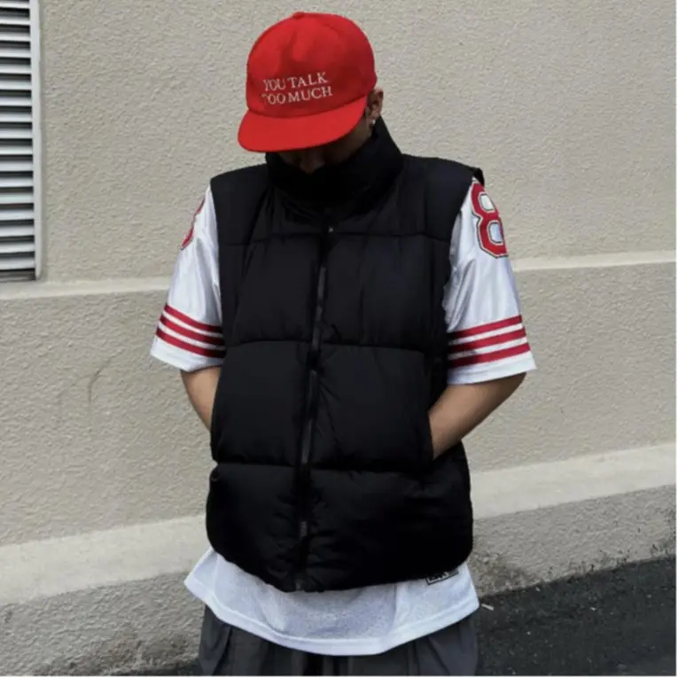 Áo phao gile nam nữ có túi sườn form boxy ZUTEE, Áo khoác phao cổ cao Menswear 4