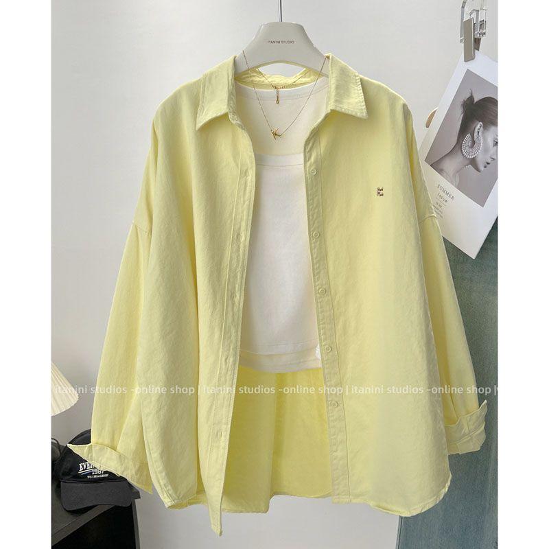 Blaus Kuning untuk Wanita Baju Soft Yellow Perempuan Pakaian - TikTok ...