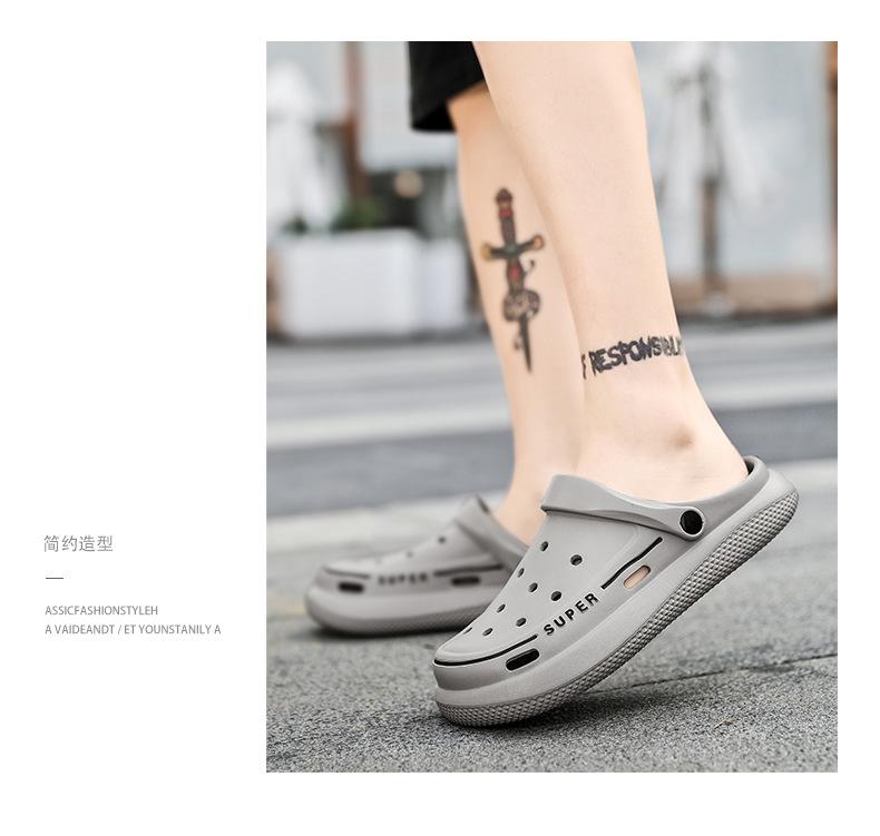 Product Introduction of Guốc Đi Biển Thông Gió Cho Nam, Xăng Đan Ngoài Trời Chống Trượt Mùa Hè, Dép Đế Xuồng Thời Trang 3