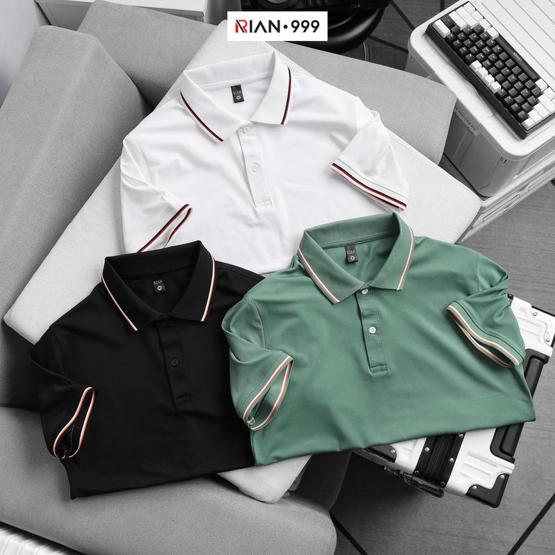   DEAL MỞ BÁN  Combo 3 áo thun nam polo vải thun cá sấu viền cổ viền tay RIAN.02 