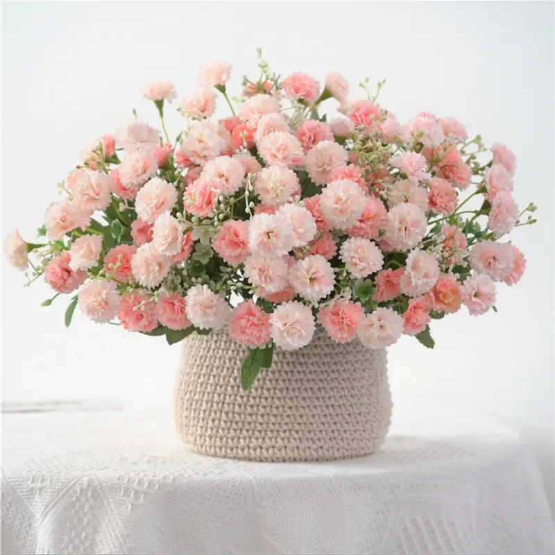 1 Bunch 20-head Simulation Lilac Flowers Artificial Silk Fake Flowers Wedding Bouquet Home Office Vase Flower Arrangement