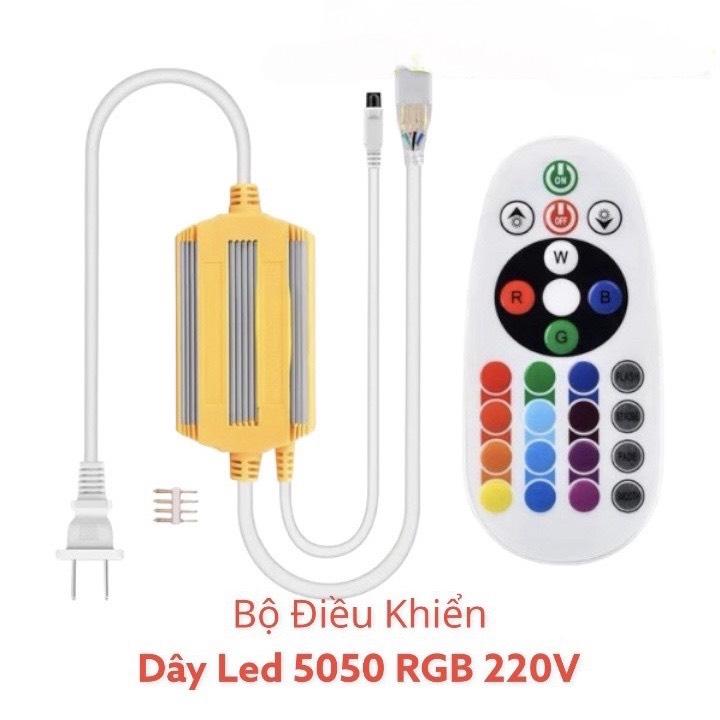 Bộ Nguồn Romote 4 kim Dây Led 5050 RGB đổi 7 màu