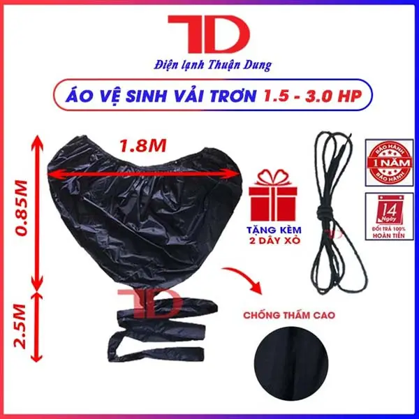 Túi vệ sinh máy lạnh, áo vệ sinh máy lạnh treo tường từ 1HP đến 3HP