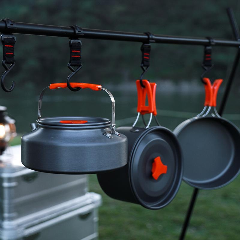 Bộ nồi 9 món cắm trại, dã ngoại, đi phượt cho 2-3 người có ấm đun nước Bếp Camping 3