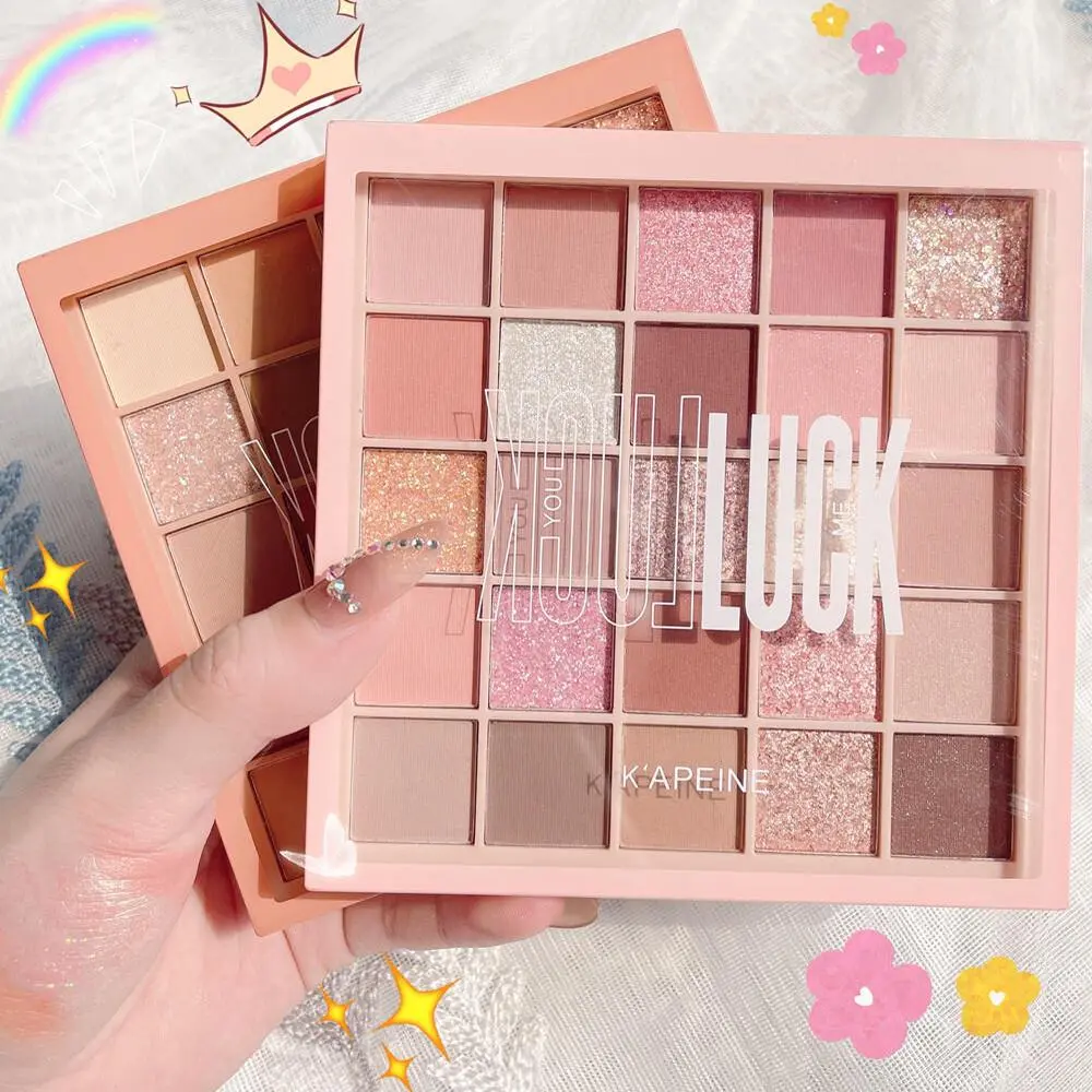 Capel 25 lucky cube pearlescent matt big ground color orange brown eye shadow plate