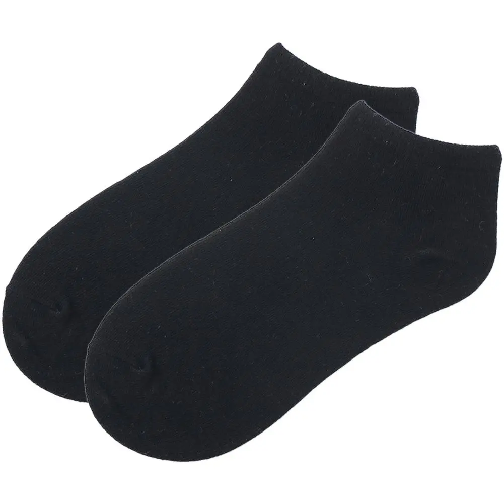1 Pair Unisex Socks Breathable Sports Socks Solid Color Boat Socks Comfortable Cotton Ankle Socks Casual Fabric