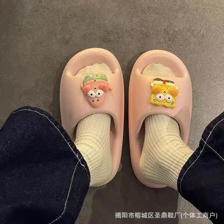 Product Introduction of 2025 New Couple Slippers for Women, Outdoor Wear, Soft Sole, Summer, Autumn, Winter, EVA Thick Sole, Indoor Non-Slip Slippers kate middleton wedge heels slipper  women 7