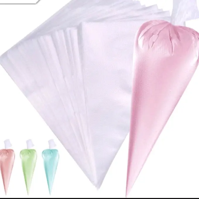 100 pcs Papping bag/Papping bag/Plastik segitiga ukuran besar/Kantung paping/Paping bagPlastik cream kue Kitchenware