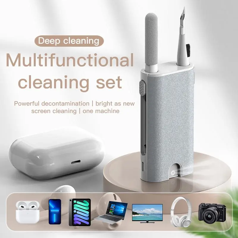 5 In 1 Multifunctional Cleaning Kit, Dust Cleaning Tool for Small Hole Slot, Dirt Cleaner Set Suitable for PC Smartphone Keyboard Earphone Tablet, Digital Cameras Cleaning Tools 2