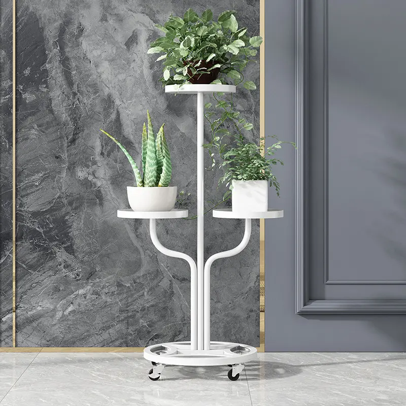 Balcony Flower Stand Floor Jardiniere Multi-Layer Iron Removable Flower Stand Indoor Home Decoration Jardiniere