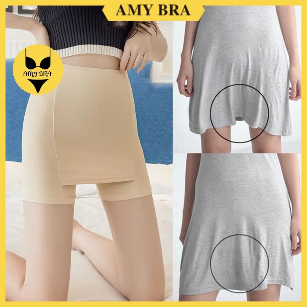 Quần Mặc Trong Váy Chống lộ, Quần Lót Bảo Hộ Mặc Váy Thun Co Dãn AMYBRA V558