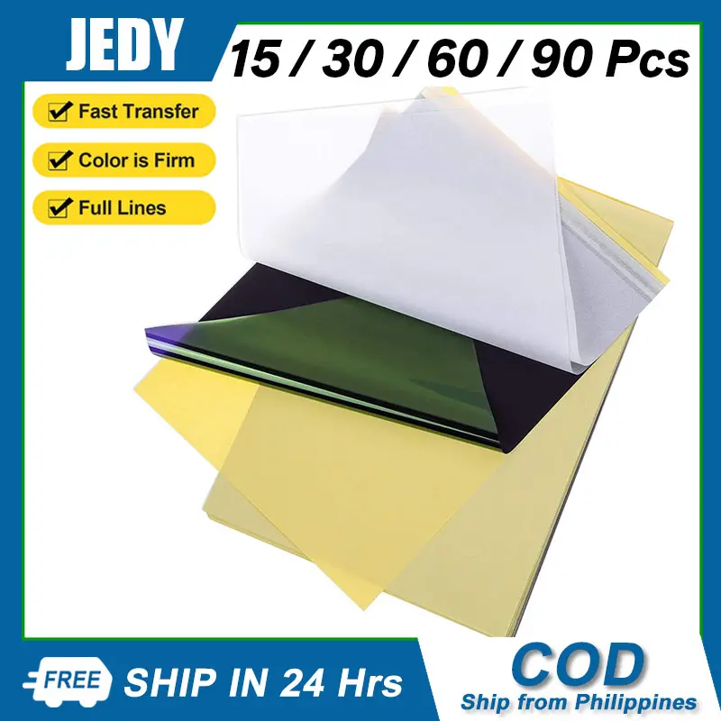 15/30/60/90pcs Tattoo Transfer Paper Supply Tracing Copy Body Art Tattoo Stencil Copie Carbon For A4 Size Tattoo Stencil Paper ws014