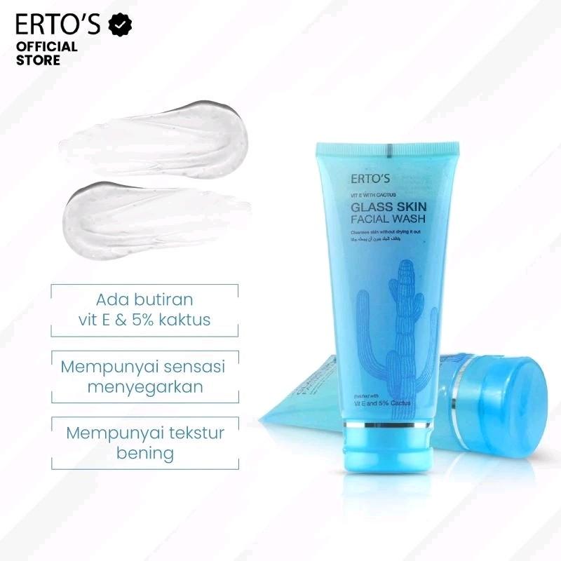 Ertos Glass Skin Facial Wash Membersihkan Kotoran Muka 4
