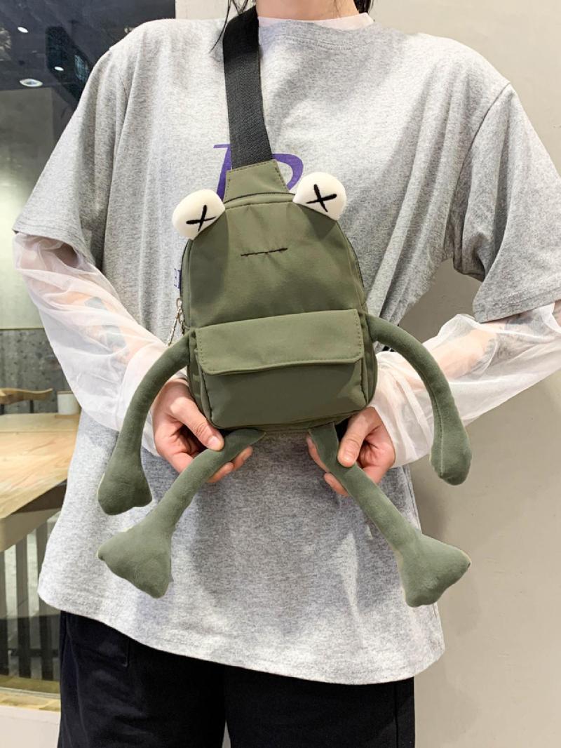 Product Introduction of Women's Cute Cartoon Frog Design Chest Pack, Casual Novelty Fanny Pack, Fashionable Zipper Sling Pack for Daily Use 42