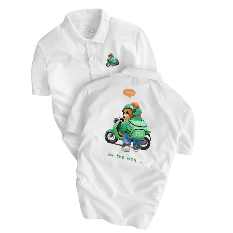 Áo thun cổ trụ polo ON THE WAY CÓ BIGSIZE (VẢI DA CÁ)-AOTHUNSN Menswear Nam Có Cổ